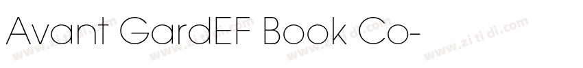 Avant GardEF Book Co字体转换